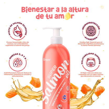 Salmón Silvestre con Omegas para Perros | Waggy's Super Salmon Oil