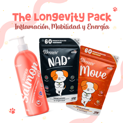 Kit Antienvejecimiento para Perros | Waggy's Longevity Pack