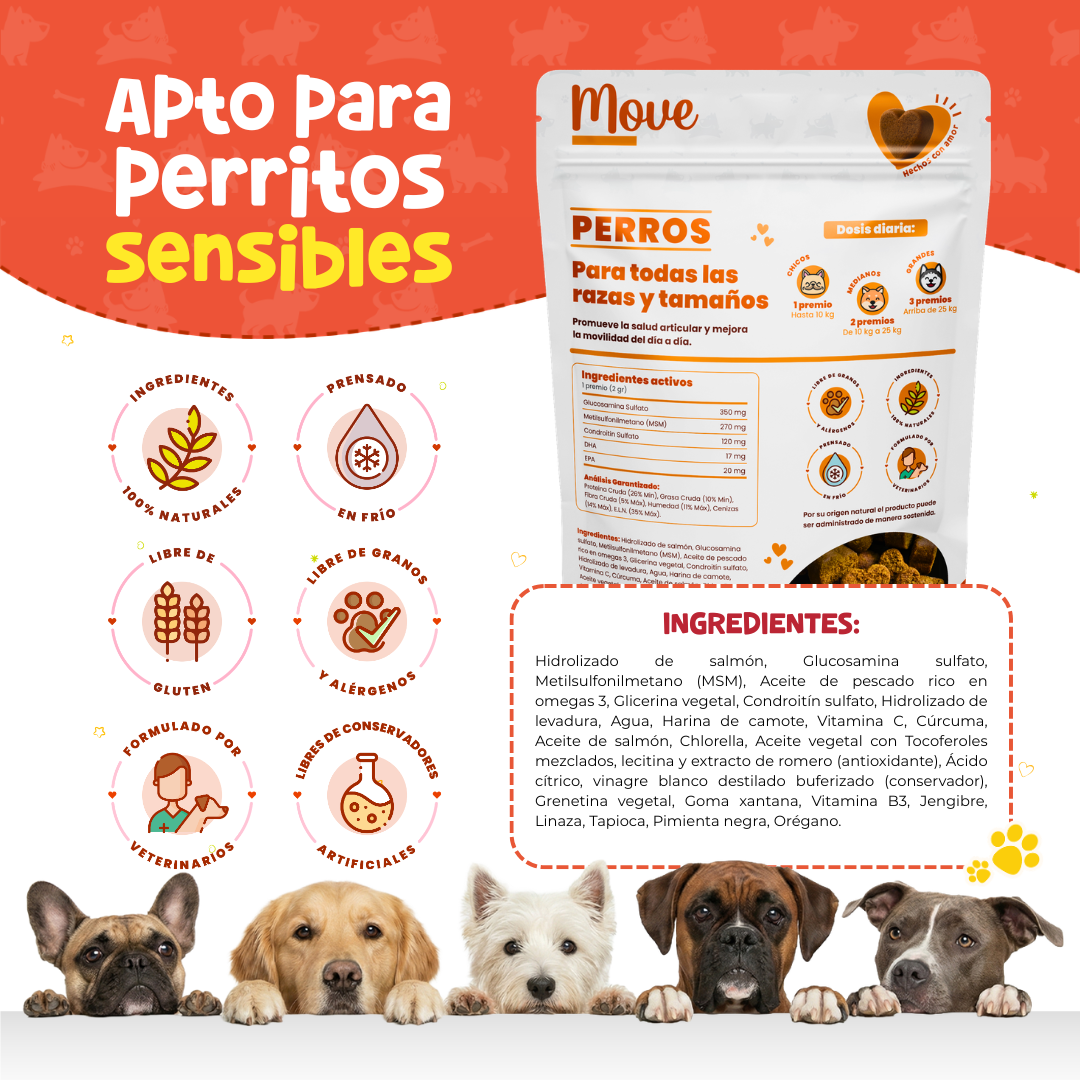 Suplemento Articular para Movilidad y Dolor en Perros | Waggy's Move